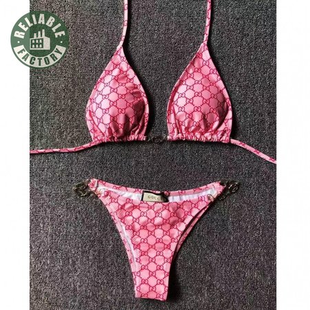 Gucci Pink Two-Piece Swimsuit