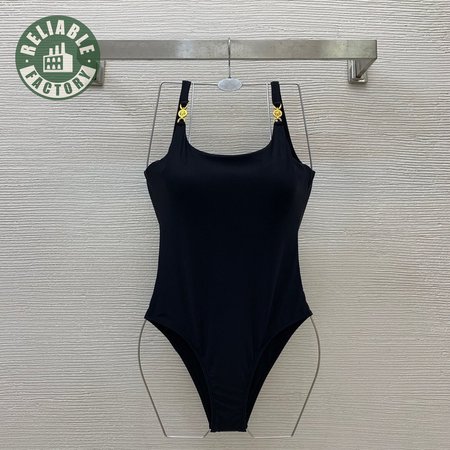 Versace Black U-Neck One-Piece Swimsuit