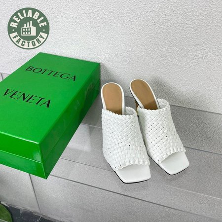 Bottega Veneta White Intrecciato Curve Heeled Sandals 34-41