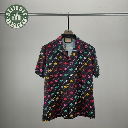 Adidas x Gucci Joint Series GG Trefoil Striped T-Shirt