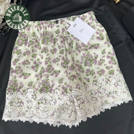 Christian Dior Shorts Pink Cotton And Silk Poplin