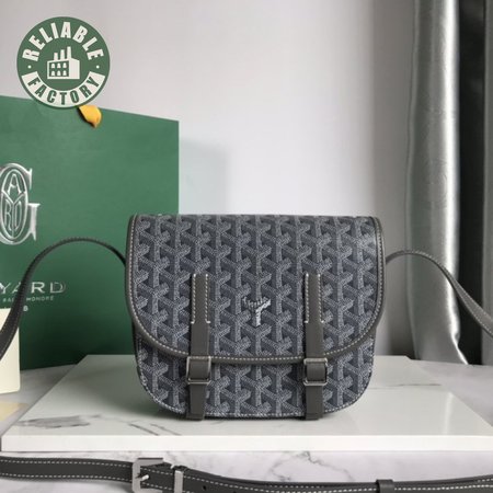 Goyard Belvedere Messenger Goyardine MM Gray