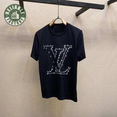 stitch print embroidered t-shirt black 1a96l1