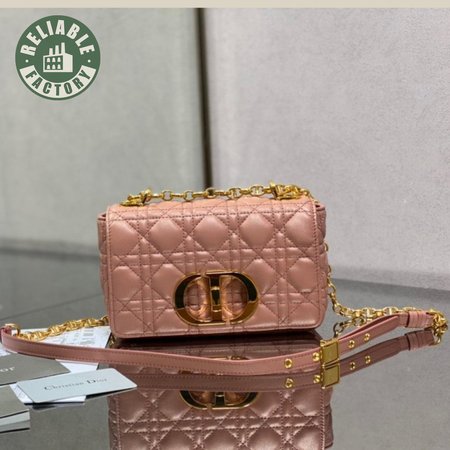 Dior Miss Caro Mini Chain Bag Antique-Pink Lambskin Oversized Cannage