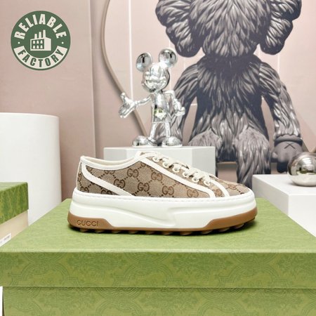 Gucci Women's GG Canvas Sneakers Brown