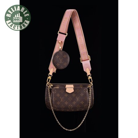 multi pochette accessoires monogram rose clair