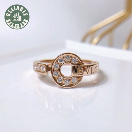 Bvlgari Diamond Ring K18rg Rose Gold