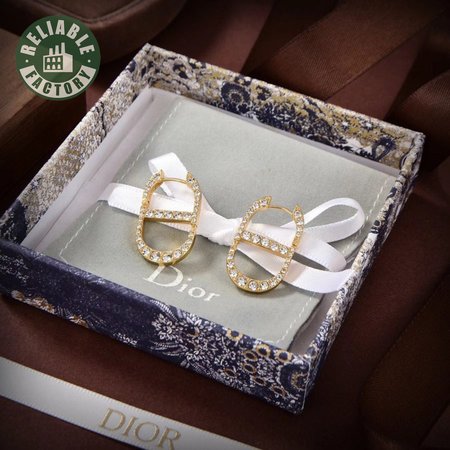 Dior CD Full Diamond Stud Earrings