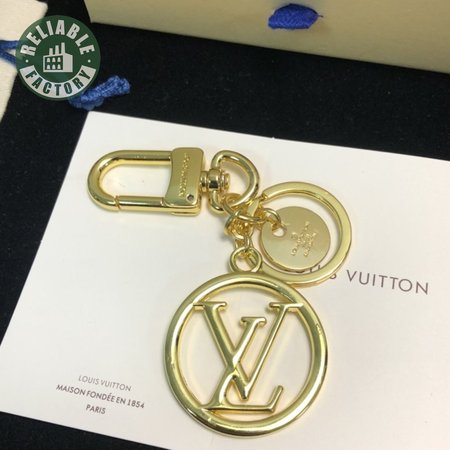 bag charm key holder circle gold