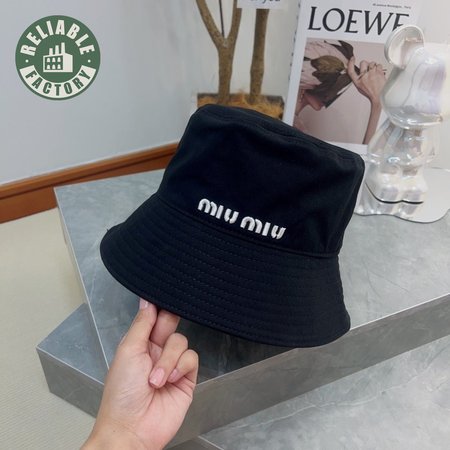 Miu Miu Logo Embroidered Bucket Hat
