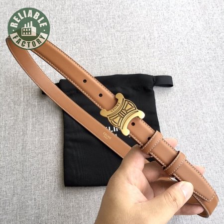 Celine Triomphe Arc De Triomphe Buckle Calfskin Belt 2.5cm