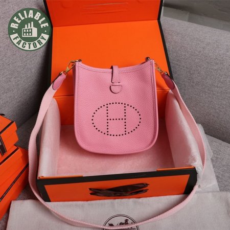 Hermes Pink Rose Sakura Evelyne III Pm Messenger Bag