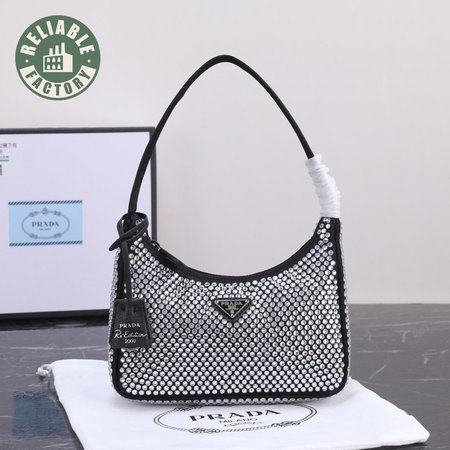 Prada Re-Edition 2000 Crystal Mini Bag Black