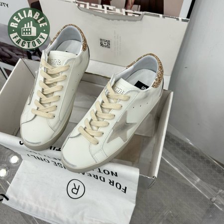 Golden Goose Superstar Leather & Glitter Sneaker