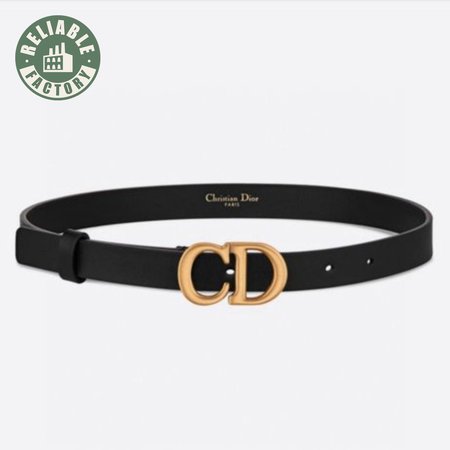 Dior Saddle Belt 20mm Black Smooth Calfskin