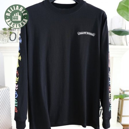 Chrome Hearts Scroll Logo Multi Color Crosses Long Sleeve T-shirt