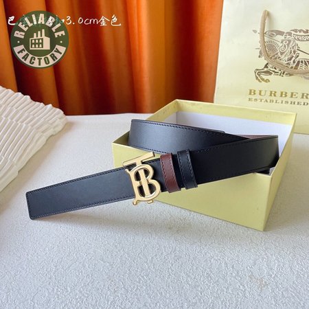 Burberry Leather Reversible TB Belt