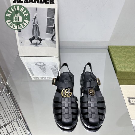 Gucci Rubber Buckle Strap Sandal