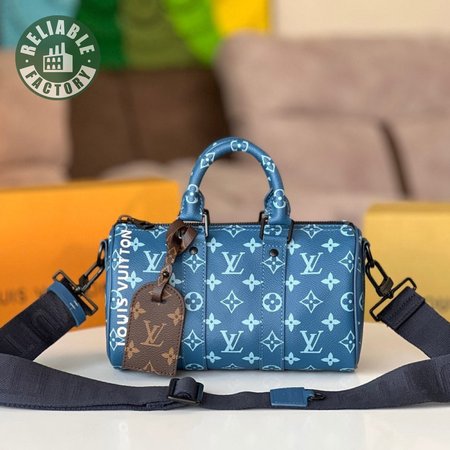 Blue Monogram Keepall 25cm