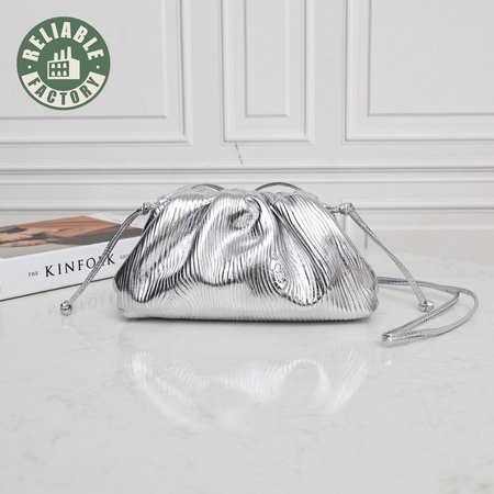 Bottega Veneta Mini Pouch Silver