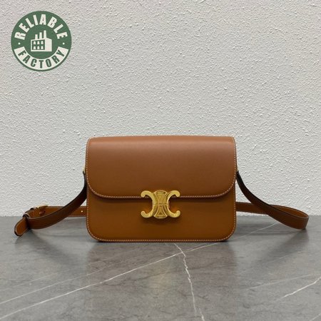 Celine Classique Triomphe Bag In Natural Calfskin Tan 187363