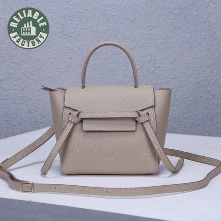 Celine Pico Belt Bag In Grained Calfskin Light Taupe