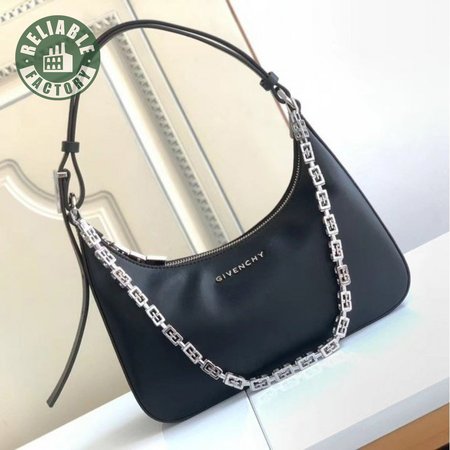 Givenchy Small Moon Cut Out Bag In Leather Black