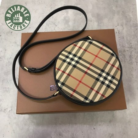 Burberry Vintage Check And Leather Louise Bag Archive Beige/Black 80580051