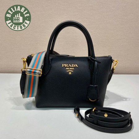 Prada Top Handle Bags Black 1BA111