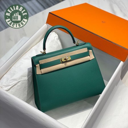 Hermes Kelly 25 Sellier Vert Vertigo Epsom Gold Hardware
