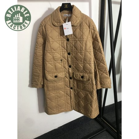 Dior CD Small Bee Rhombus Mid-Length Padded Coat