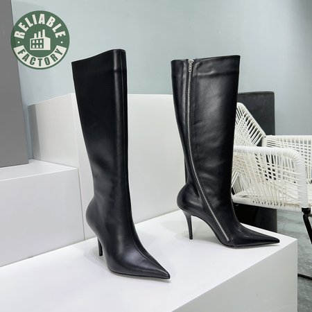 Balenciaga Autumn And Winter Pointed Toe Zipper Boots