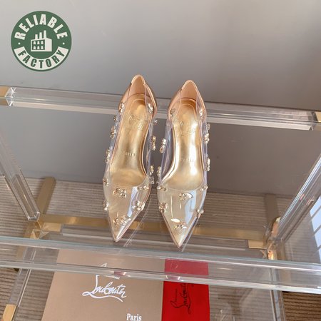 Christian Louboutin Women's Pink Degraqueen Embellished Pumps 100