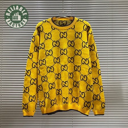 Gucci GG Wool Jacquard Sweater Yellow S-2XL