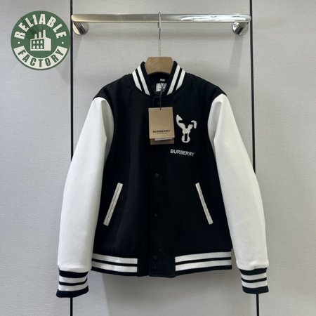 Burberry Rabbit Applique Technical Wool Bomber Jacket 80639561 S-L