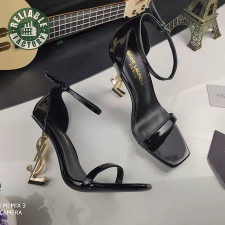 YSL Opyum Sandals In Patent Leather With Gold-Tone Heel 34-42